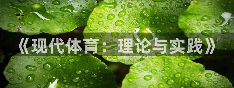 汇赢国际电子pg：《现代体育：理论与实践》